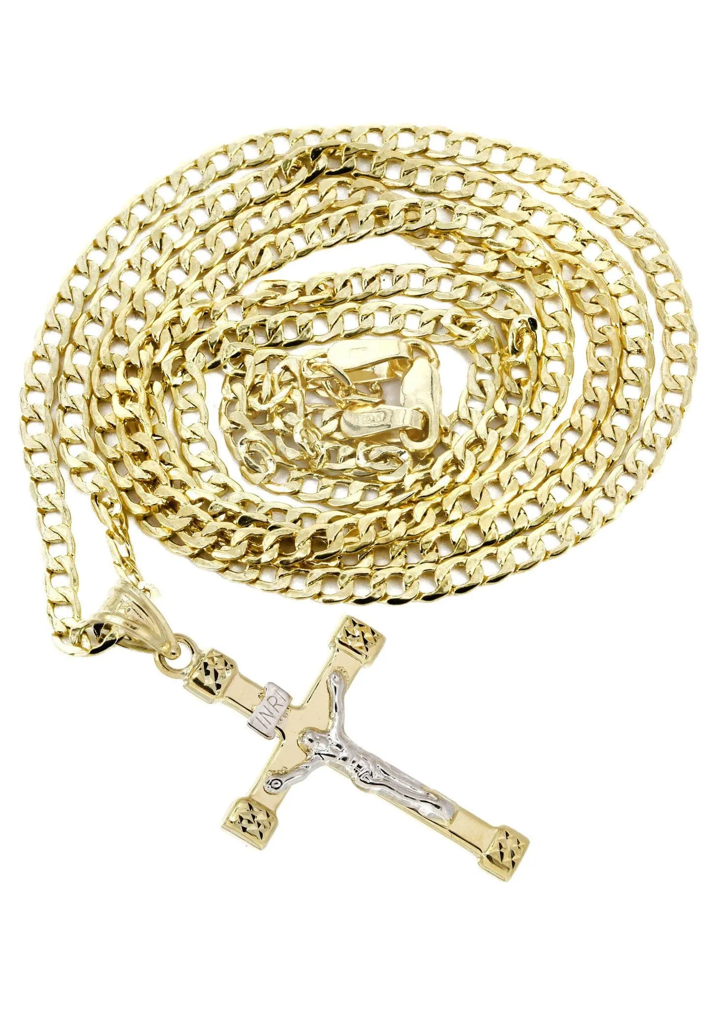 10K Gold Crucifix / Cross  Necklace For Men | 6.17 Grams