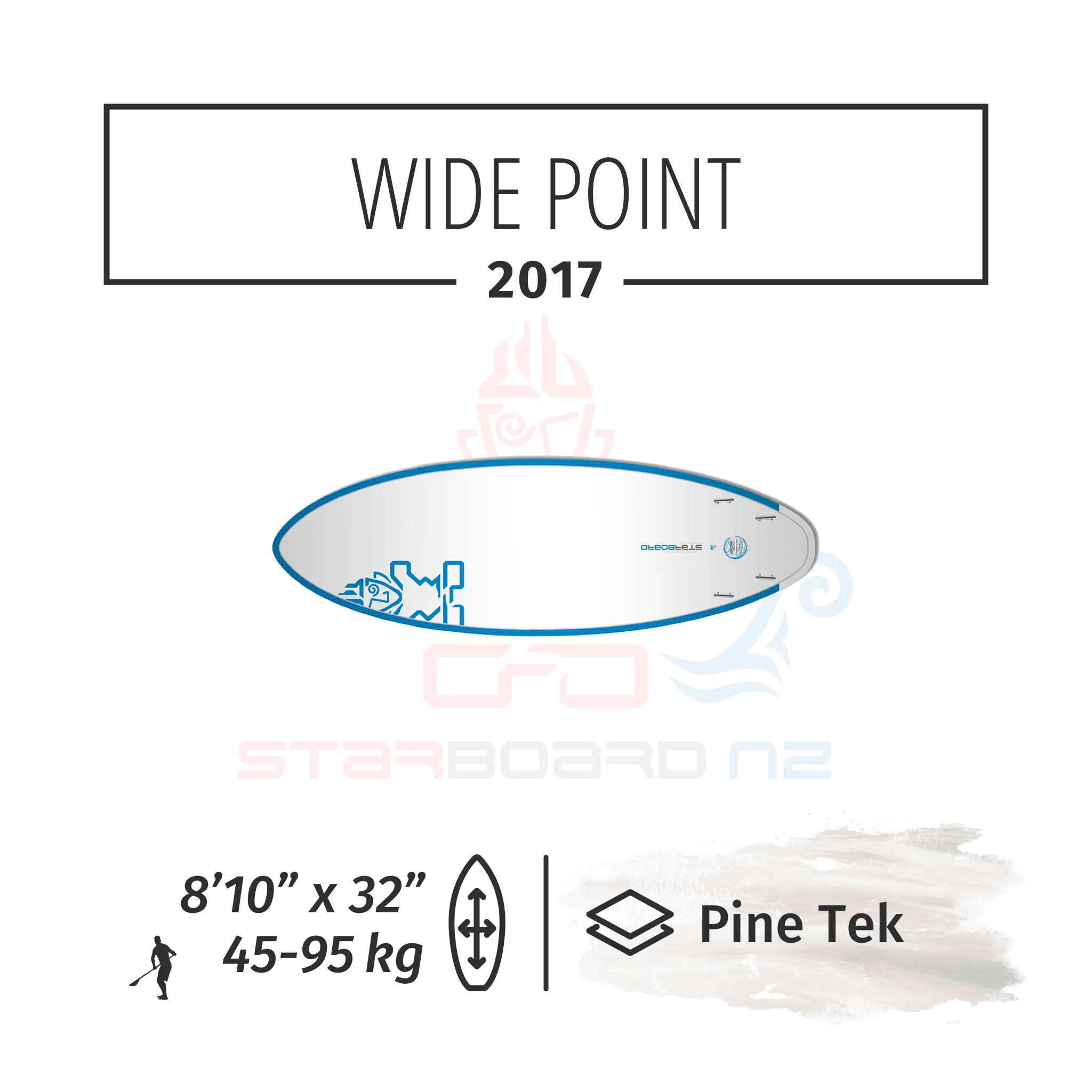 2017 STARBOARD SUP 8'10" x 32" WIDE POINT PineTek