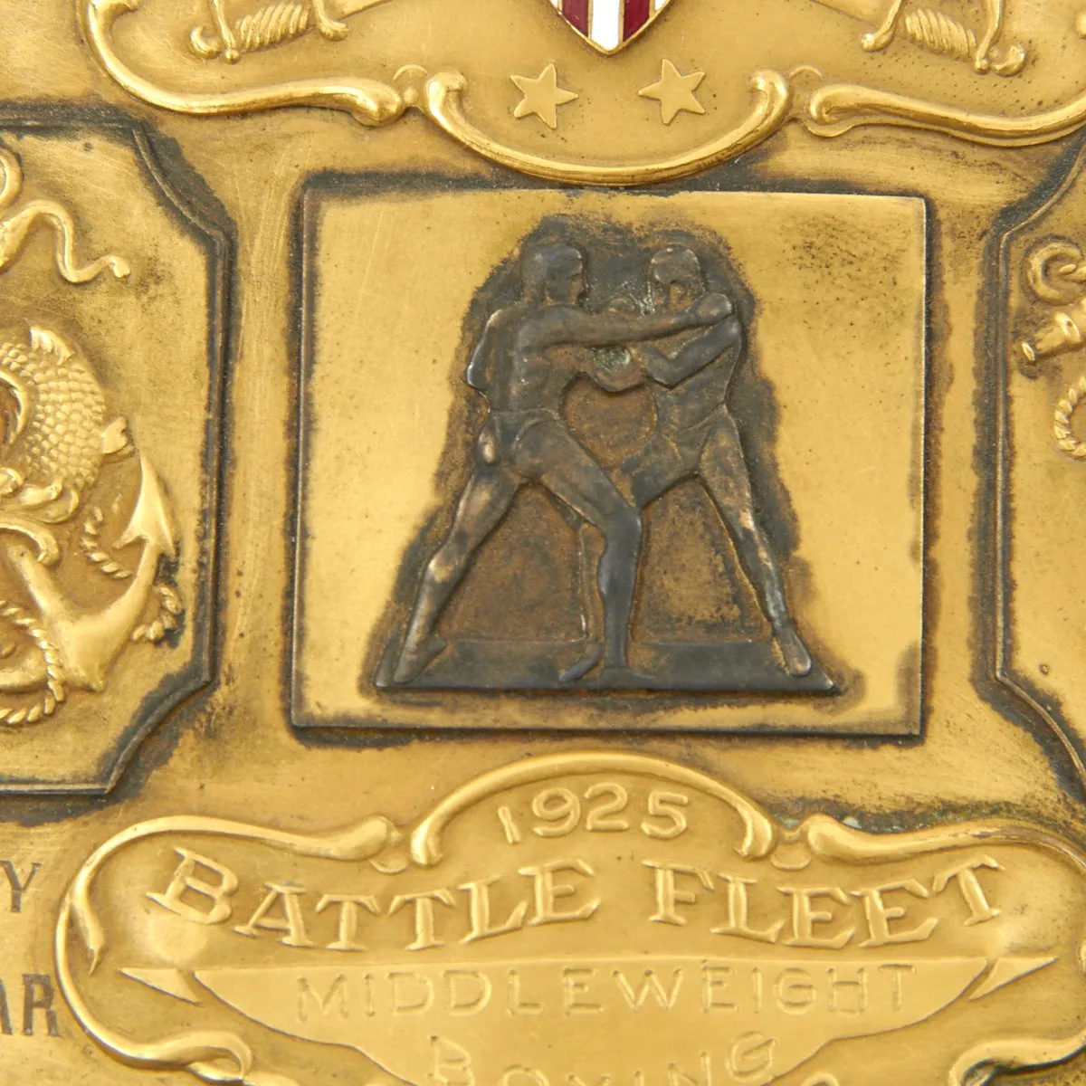 Original U.S. Navy USS California 1926 Fleet Boxing Championship Belt with Photo Album - Bobby Near