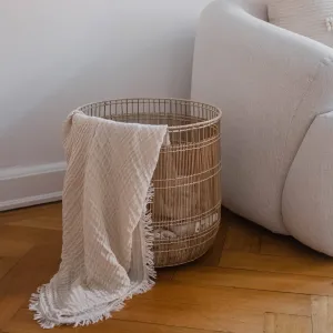 Rattan Laundry Basket | wicker basket with lid | Bamboo toy Storage basket - Hem